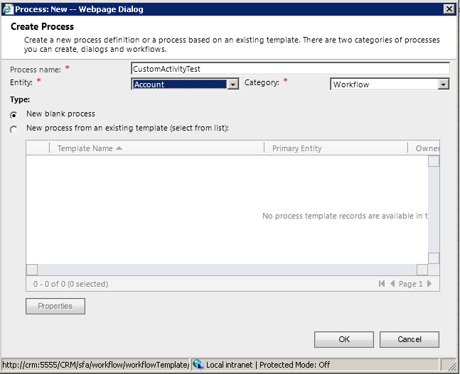 Workflow basic configuration